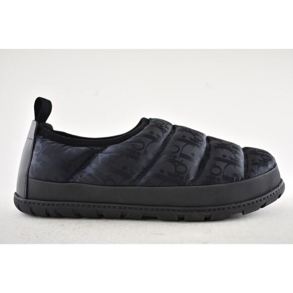 Dior Mens Snow Slipper Navy Blue Oblique Black Flat Slip On Loafer Sneaker 44 11 - Picture 2 of 16